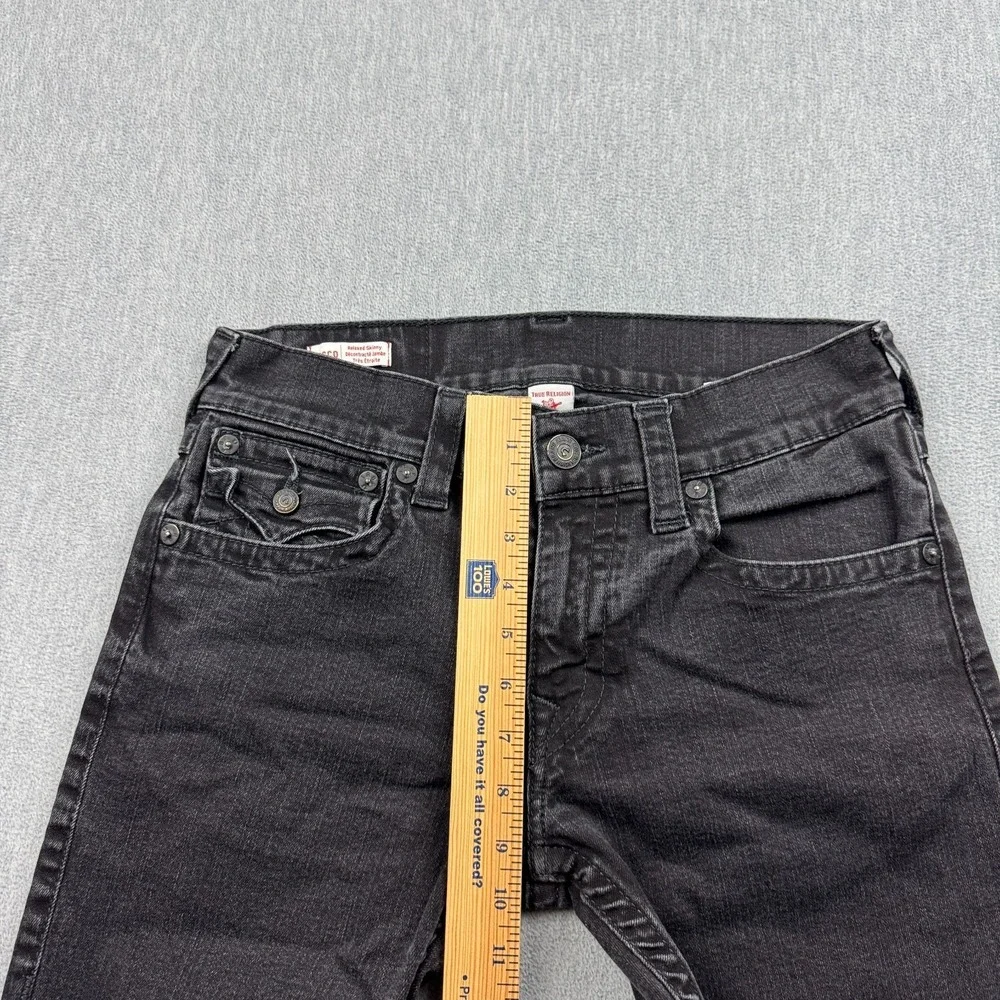 True Religion Jeans Men 31X33 Black Stretch Rocco Relax Flap Pocket Denim Pant